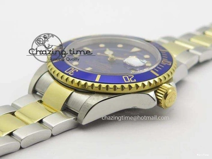 MiroTime 1231 Stretchable Submariner BP Maker 16613 Blue Dial SS YG Case On SS YG Bracelet A 3877